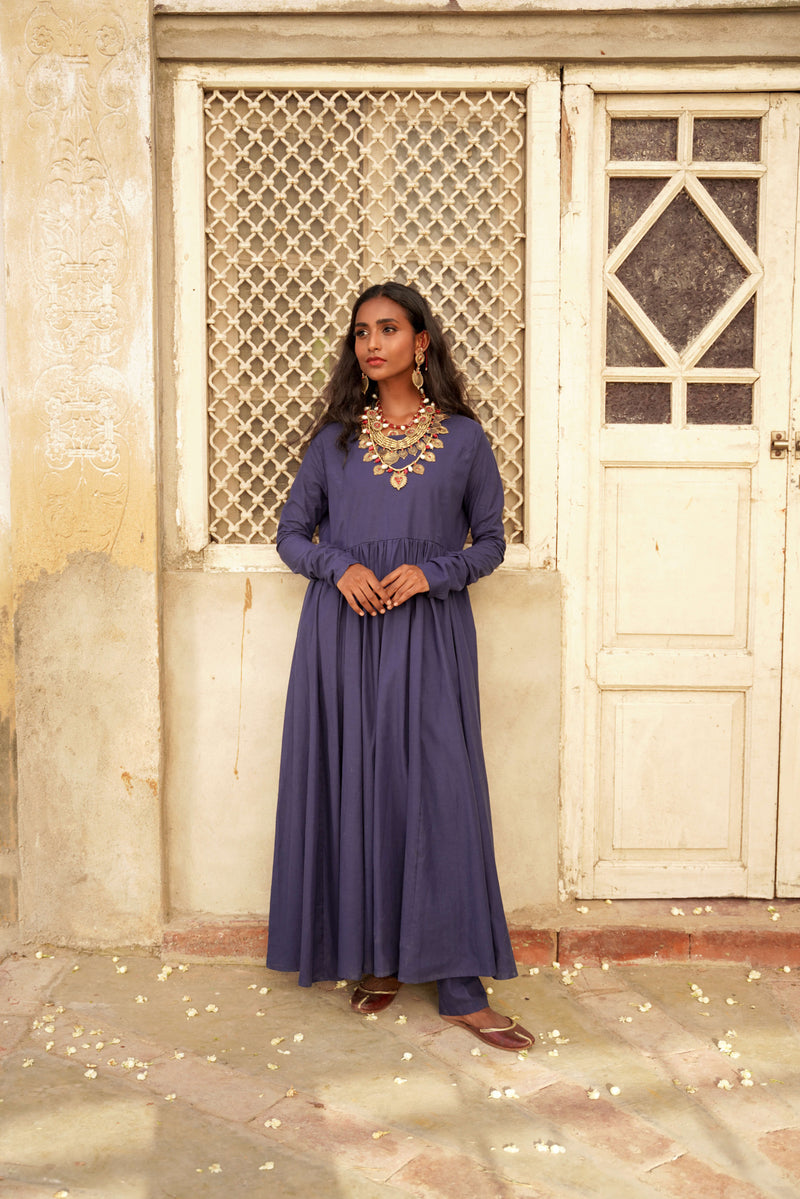 Navy Blue Anarkali