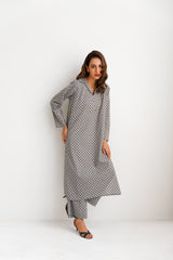 Black & White- Manto Blocks Co-Ord Set