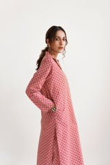 Red & White - Manto Blocks Co-Ord Set