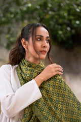 Green & Yellow - Manto Blocks Stole